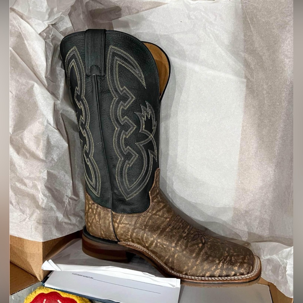 Men’s Tony Lama Black and Brown Western Boots